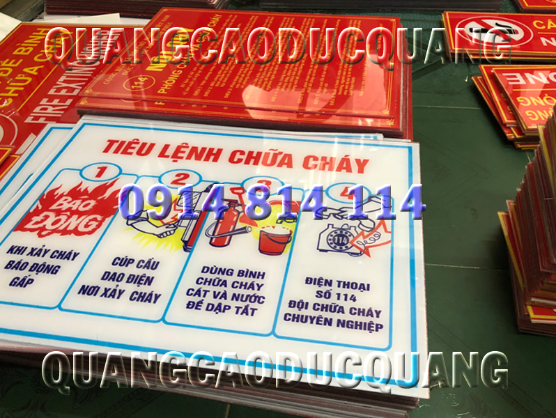 Biển tiêu lệnh chữa cháy Mica