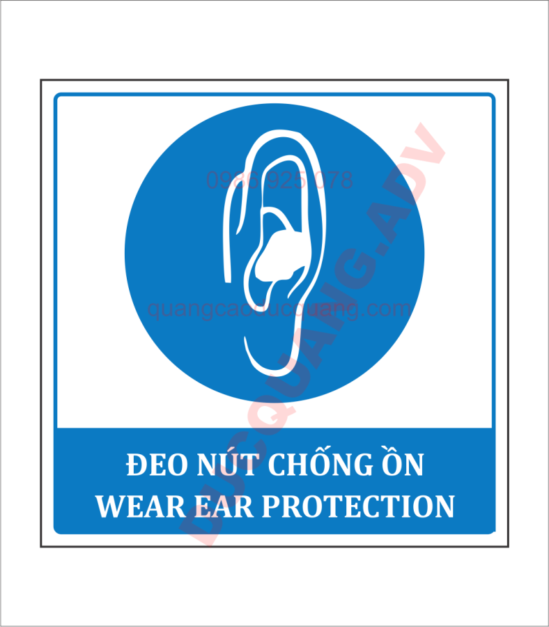 Biển báo đeo nút chống ồn