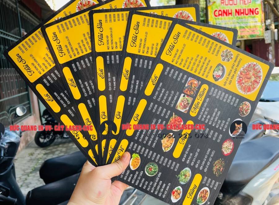In Menu nhựa PVC
