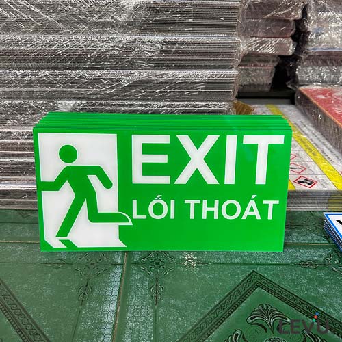 Bảng Mica Exit lối thoát