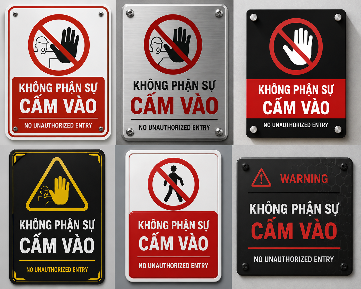 Biển báo cấm không phận sự cấm vào