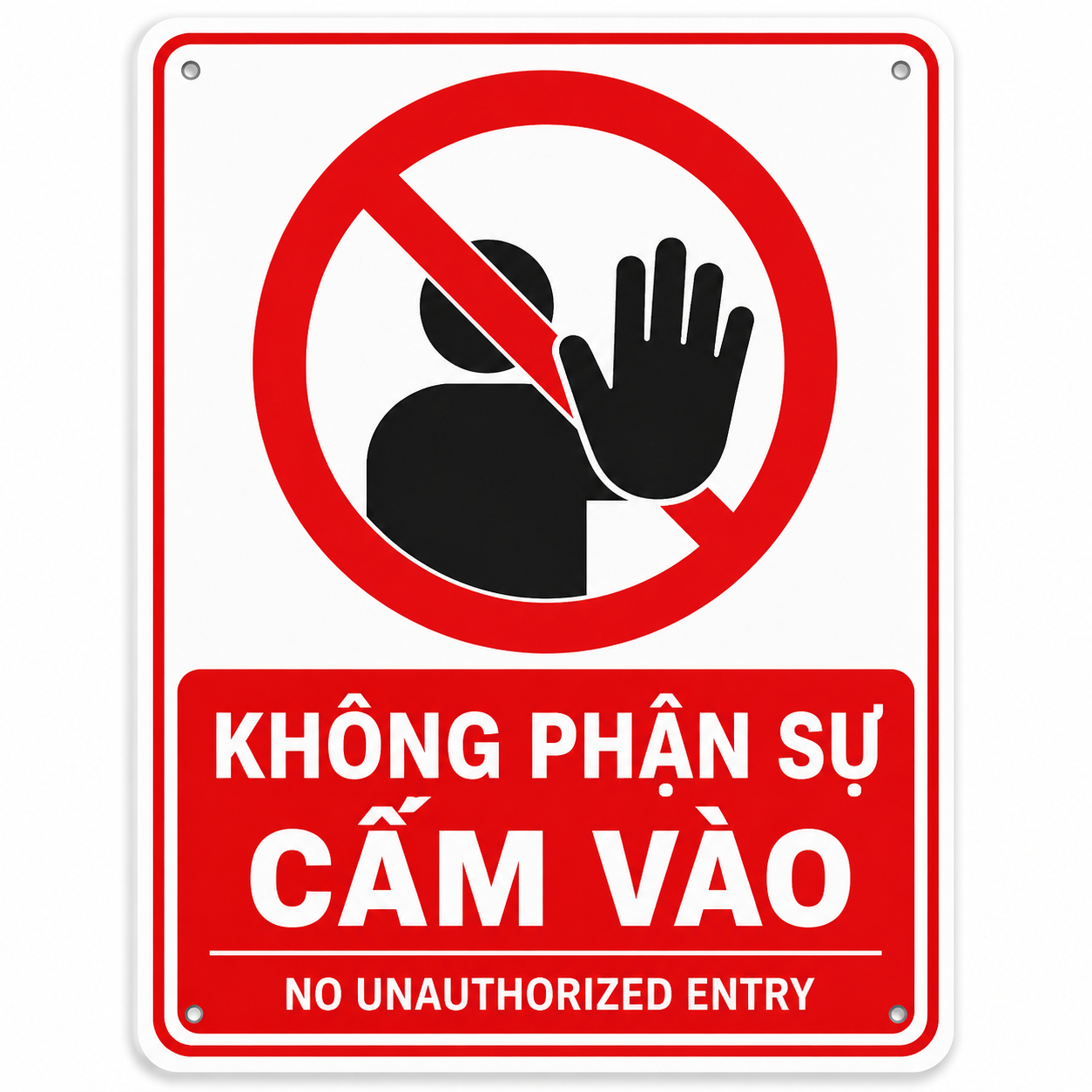 Biển báo cấm không phận sự cấm vào