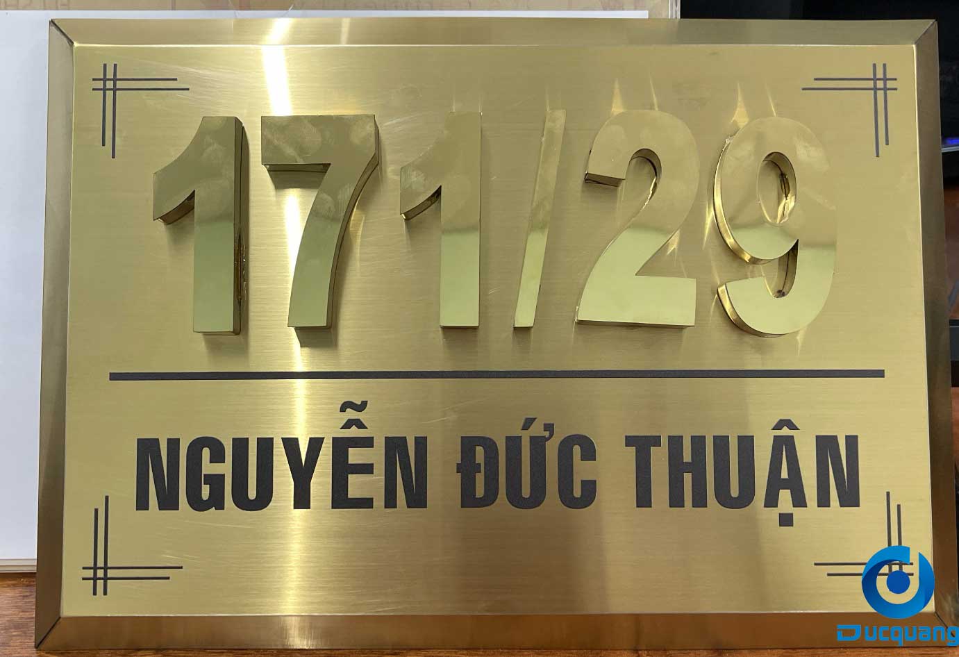 Biển số nhà inox